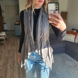 Miami Flowy Vest Cardigan - Gray